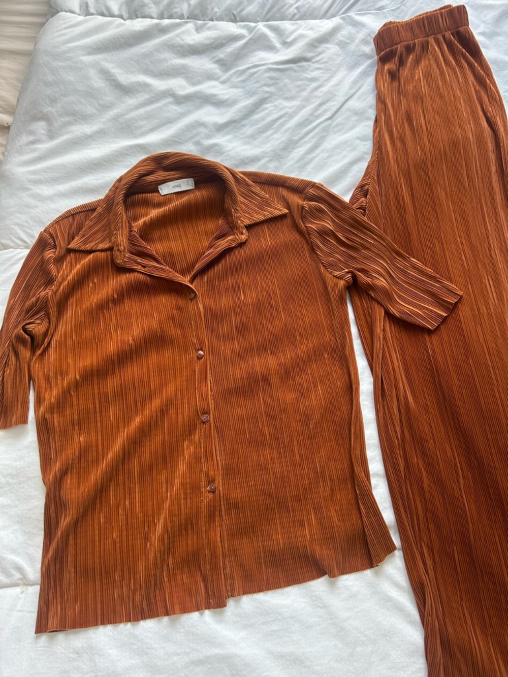 Mango Ribbed Two-Piece matching set - Rust copper - Picture 4 of 6